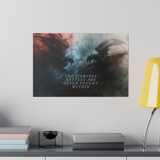 Conquer Inner Demons: Empowering Canvas Art Quote
