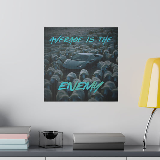 Average Is The Enemy Motivational Inspirational Canvas Art Home Decor