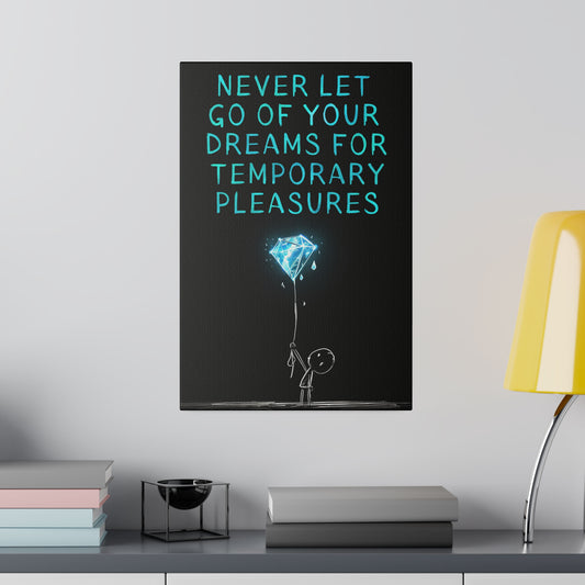 Never Let Go  Motivational Inspirational Indoor Wall Canvas Home Decor